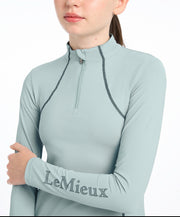 LeMieux Base Layer Young Rider Size 9-10 Glacier NEW Riding Shirt - L/S