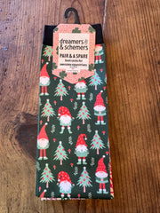 Dreamers & Schemers Gnome for the Holidays NEW Socks